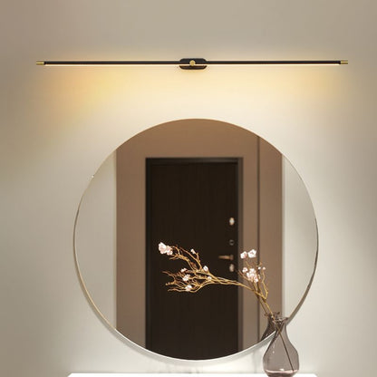Lampada da parete LED lineare sottile minimalista in nero, oro e bianco