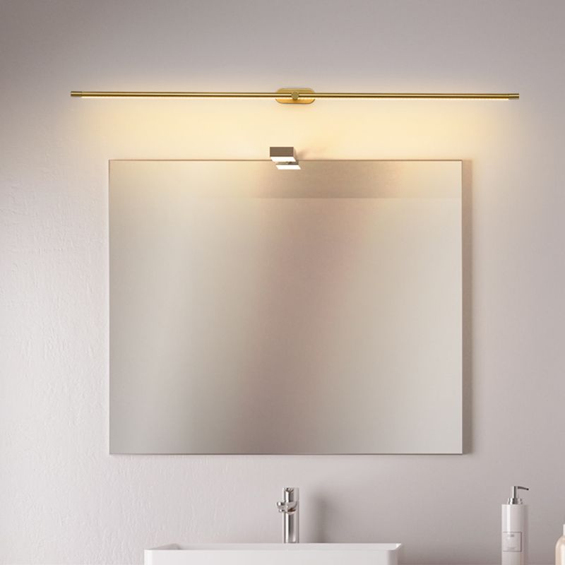 Lampada da parete LED lineare sottile minimalista in nero, oro e bianco