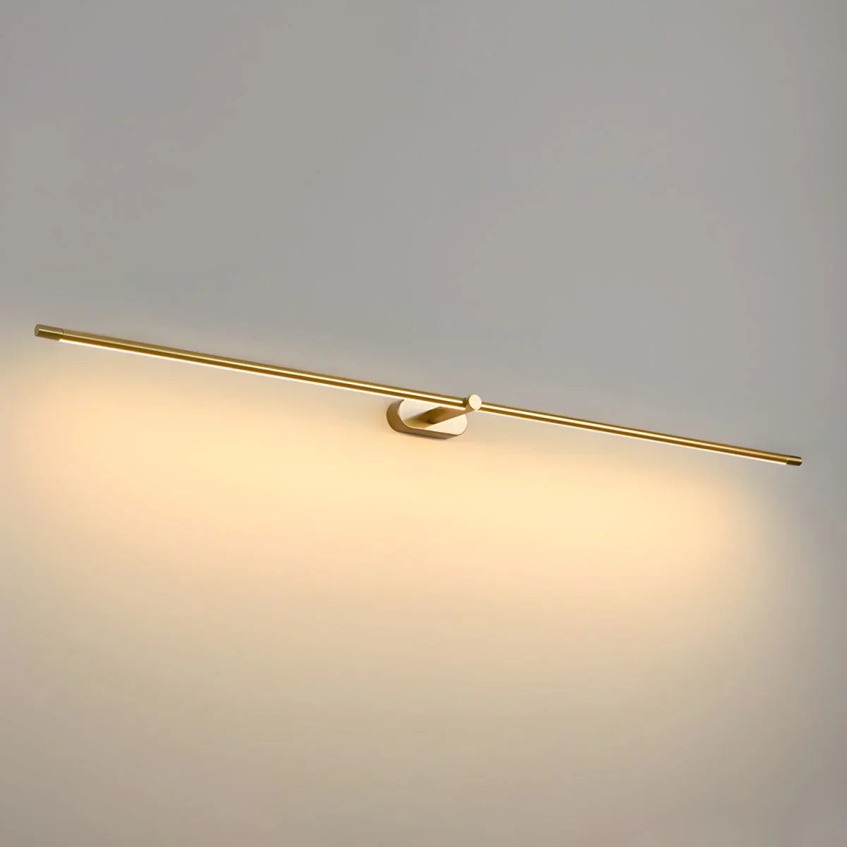 Lampada da parete LED lineare sottile minimalista in nero, oro e bianco