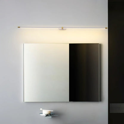 Lampada da parete LED lineare sottile minimalista in nero, oro e bianco