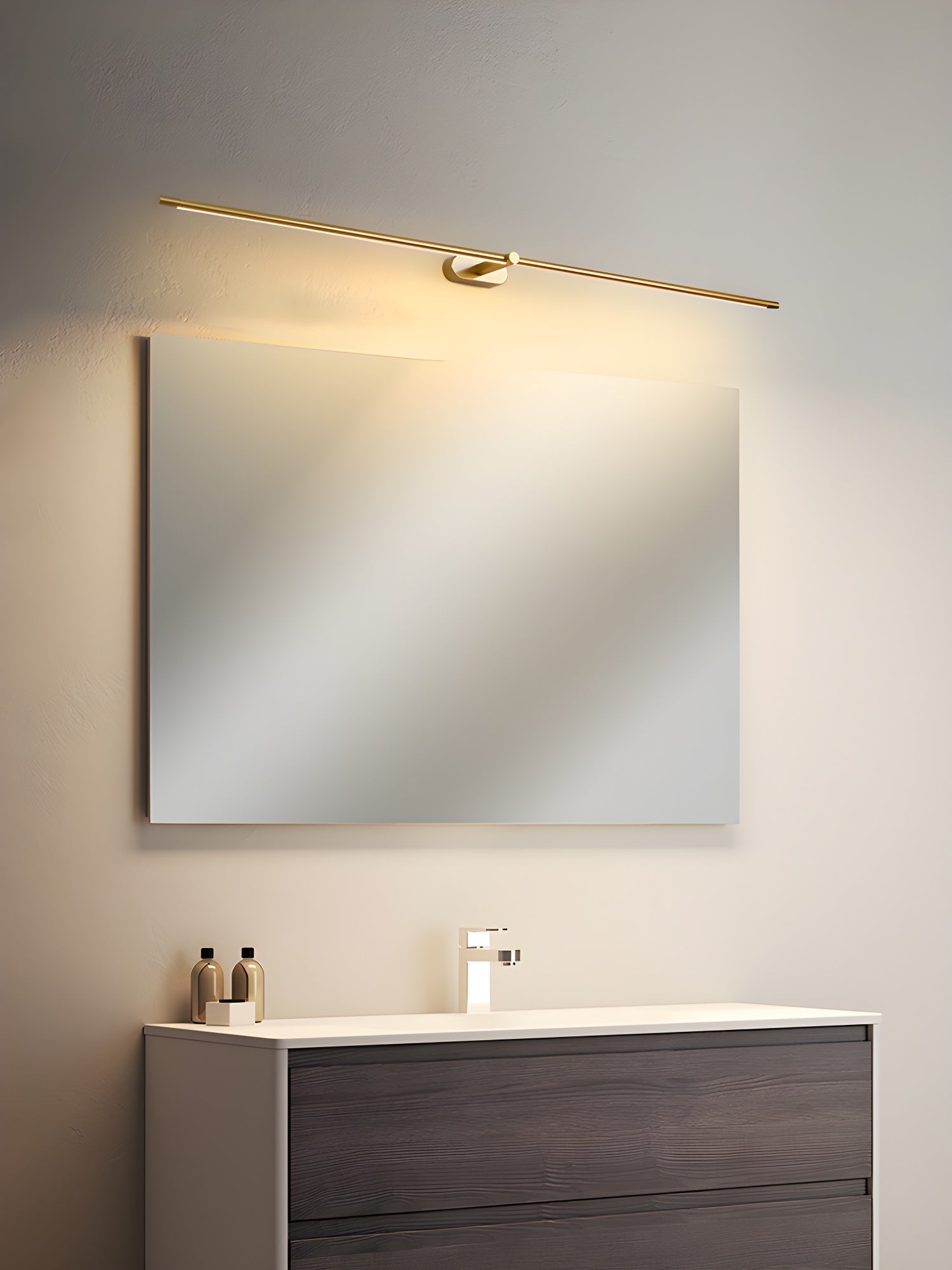 Lampada da parete LED lineare sottile ricaricabile senza fili con interruttore touch