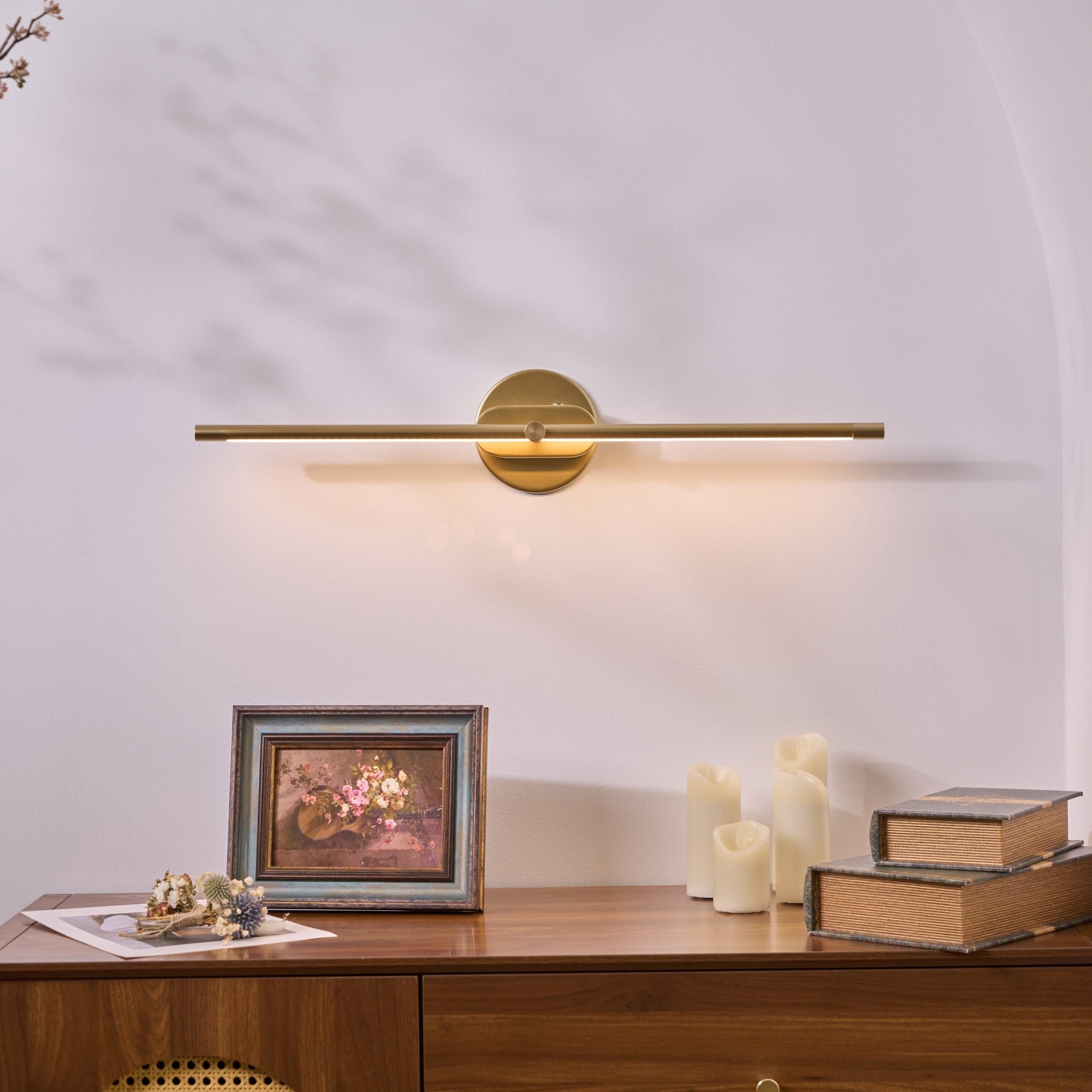 Lampada da parete LED lineare sottile ricaricabile senza fili con interruttore touch