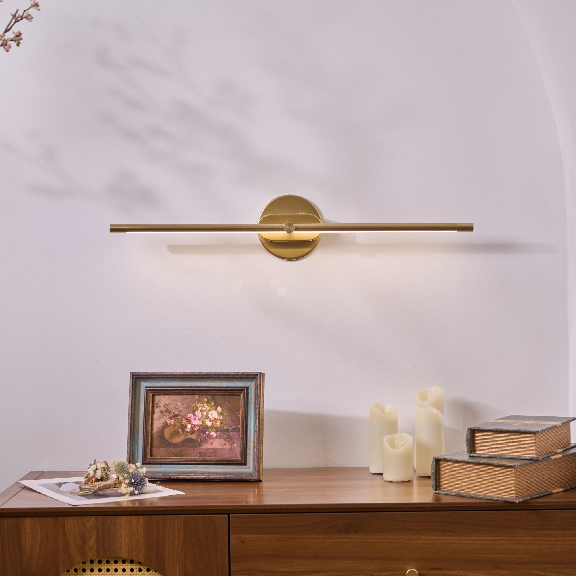 Lampada da parete LED lineare sottile ricaricabile senza fili con interruttore touch
