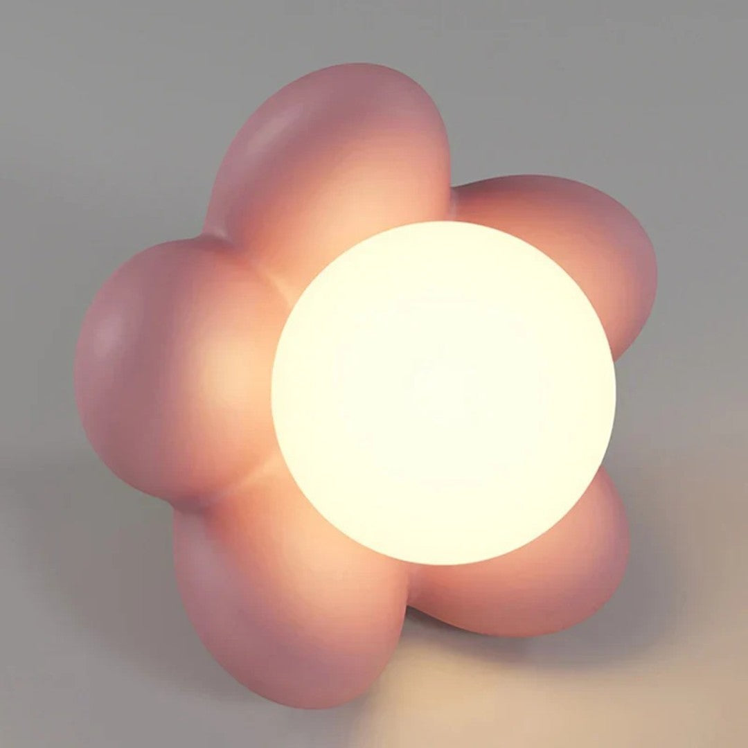 Lampada da parete LED moderna a forma di fiore in resina e metallo