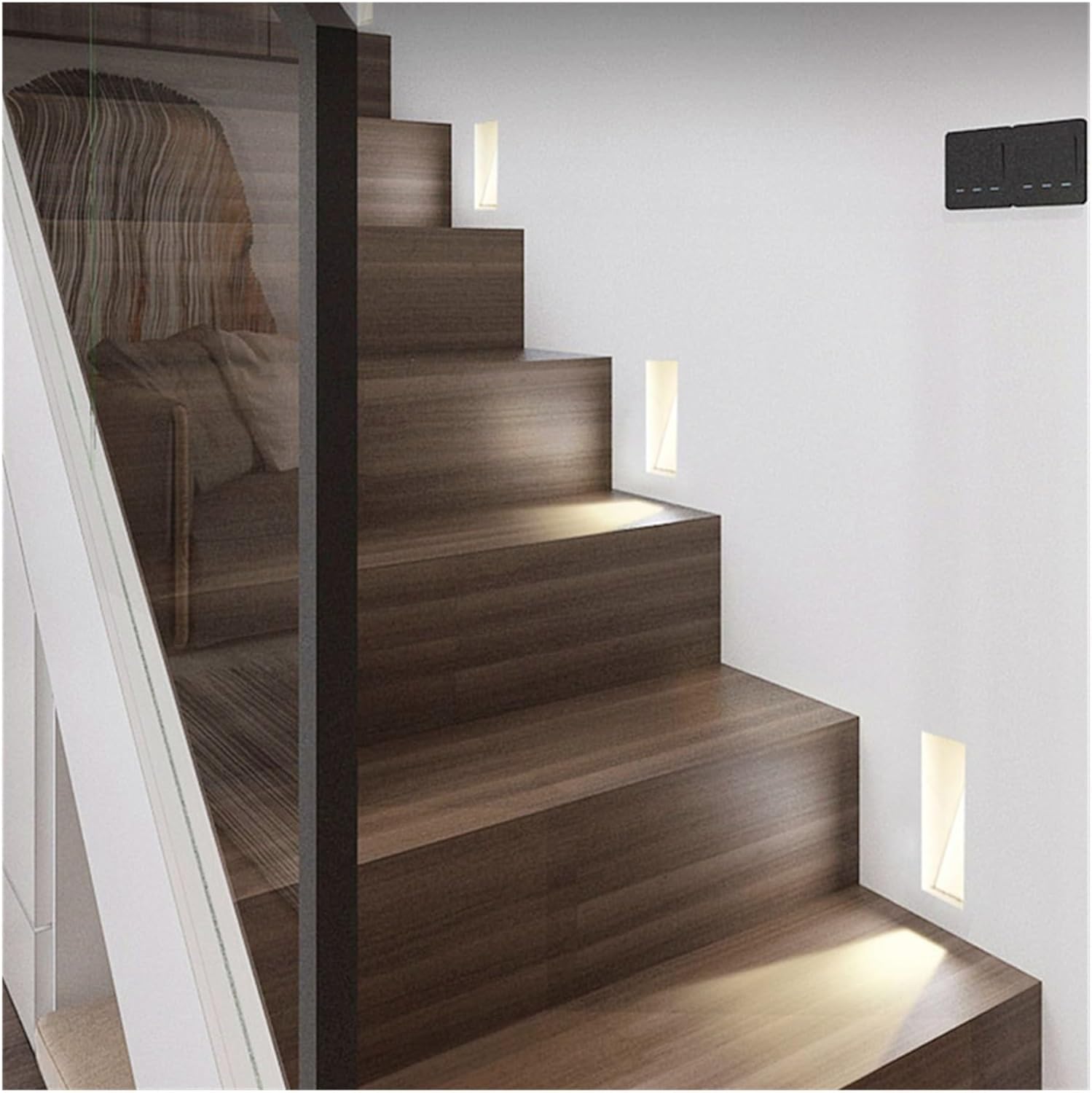 Lampada da parete LED nordica in acciaio inox per scale e gradini