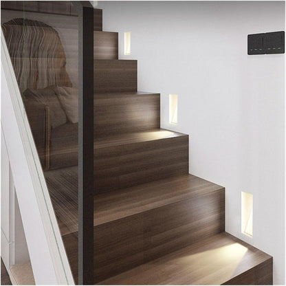 Lampada da parete LED nordica in acciaio inox per scale e gradini