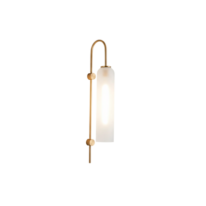 Lampada da parete moderna a cilindro in vetro colorato, applique color oro