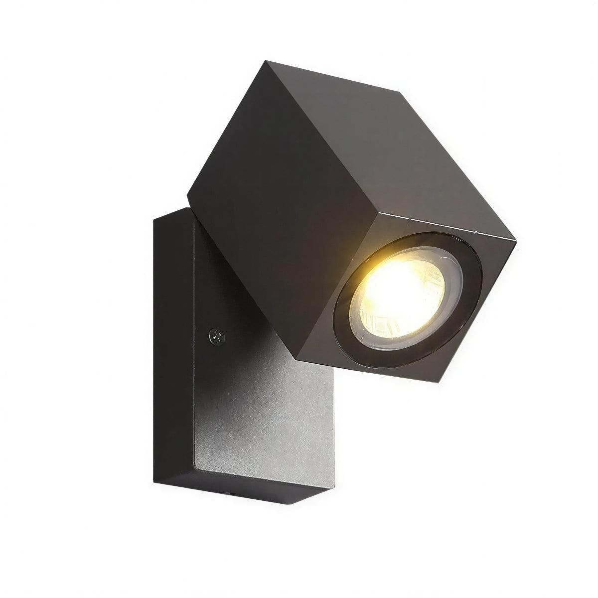 Lampada da parete per esterni con faretto orientabile