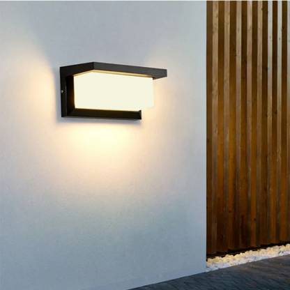 Lampada da parete per esterni LED grigia con sensore di movimento IP65 per giardino e portico