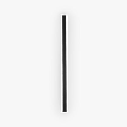 Lampada da parete per esterni LED lineare slim in metallo nero opaco da giardino