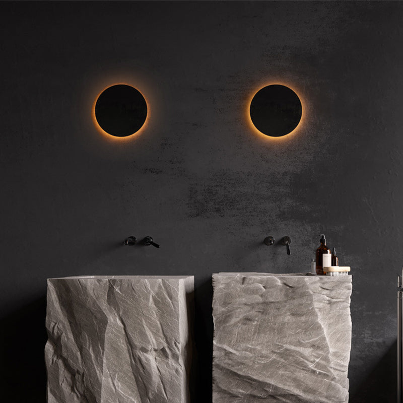 Lampada da parete per esterni LED minimalista tonda e quadrata nera e bianca