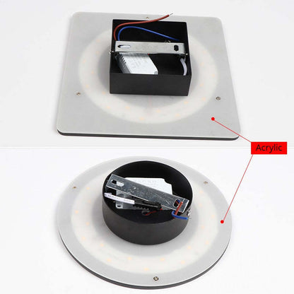 Lampada da parete per esterni LED minimalista tonda e quadrata nera e bianca