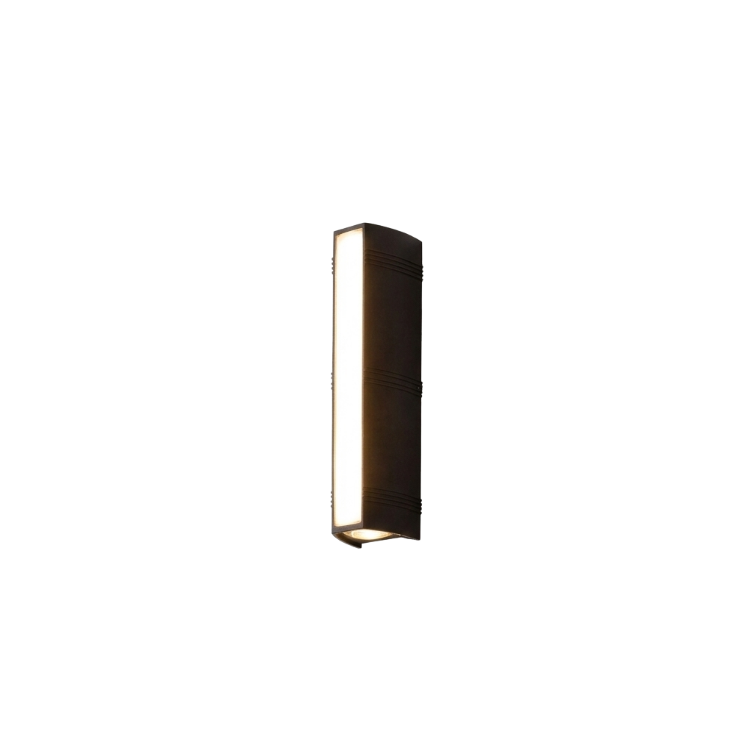 Lampada da parete per esterni LED nera rettangolare a doppia emissione, applique da esterno