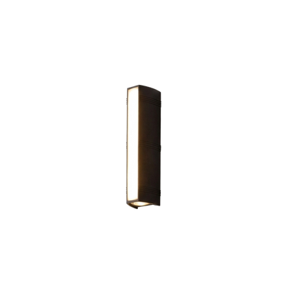 Lampada da parete per esterni LED nera rettangolare a doppia emissione, applique da esterno