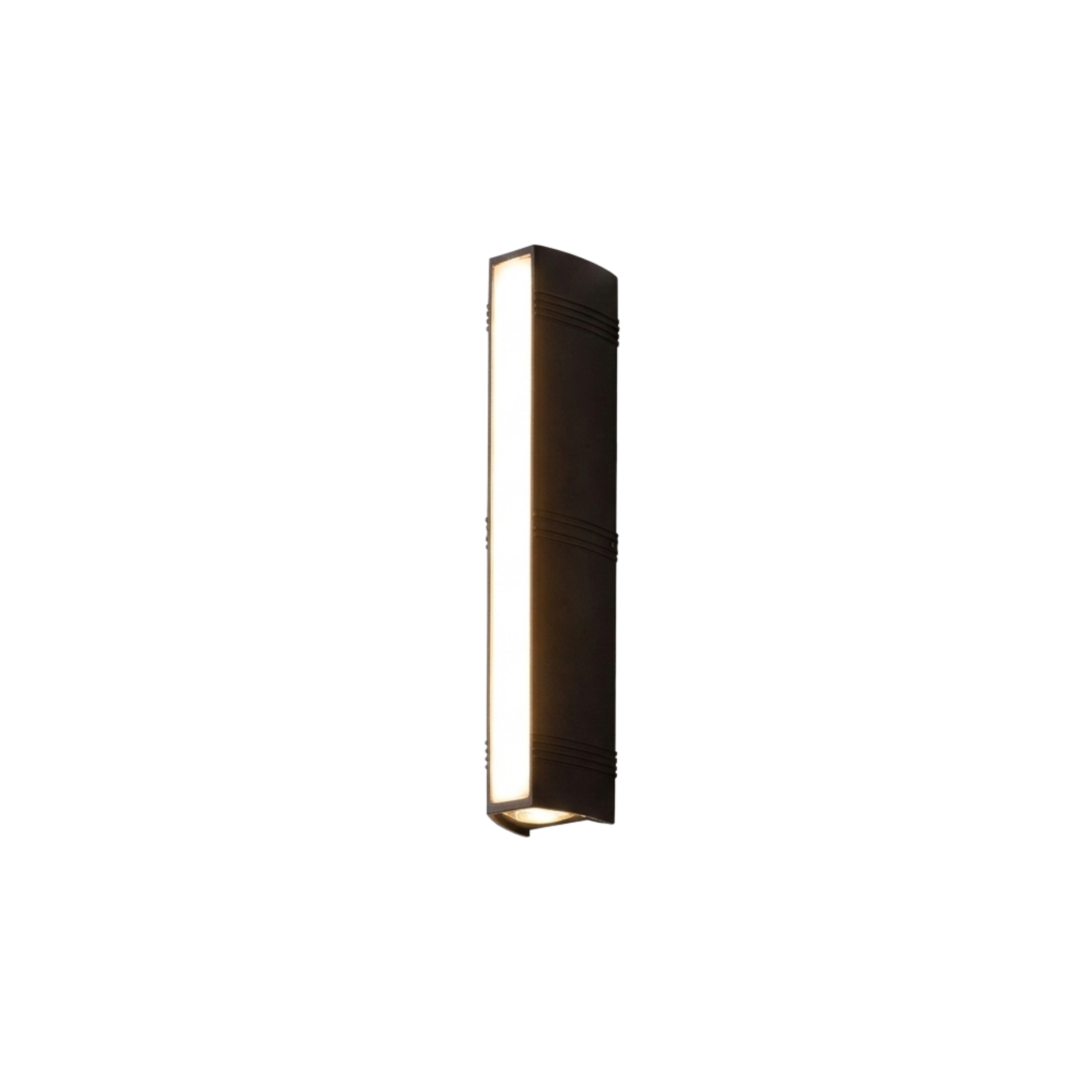 Lampada da parete per esterni LED nera rettangolare a doppia emissione, applique da esterno