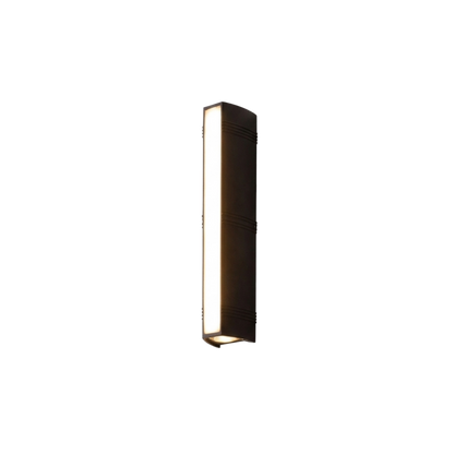 Lampada da parete per esterni LED nera rettangolare a doppia emissione, applique da esterno