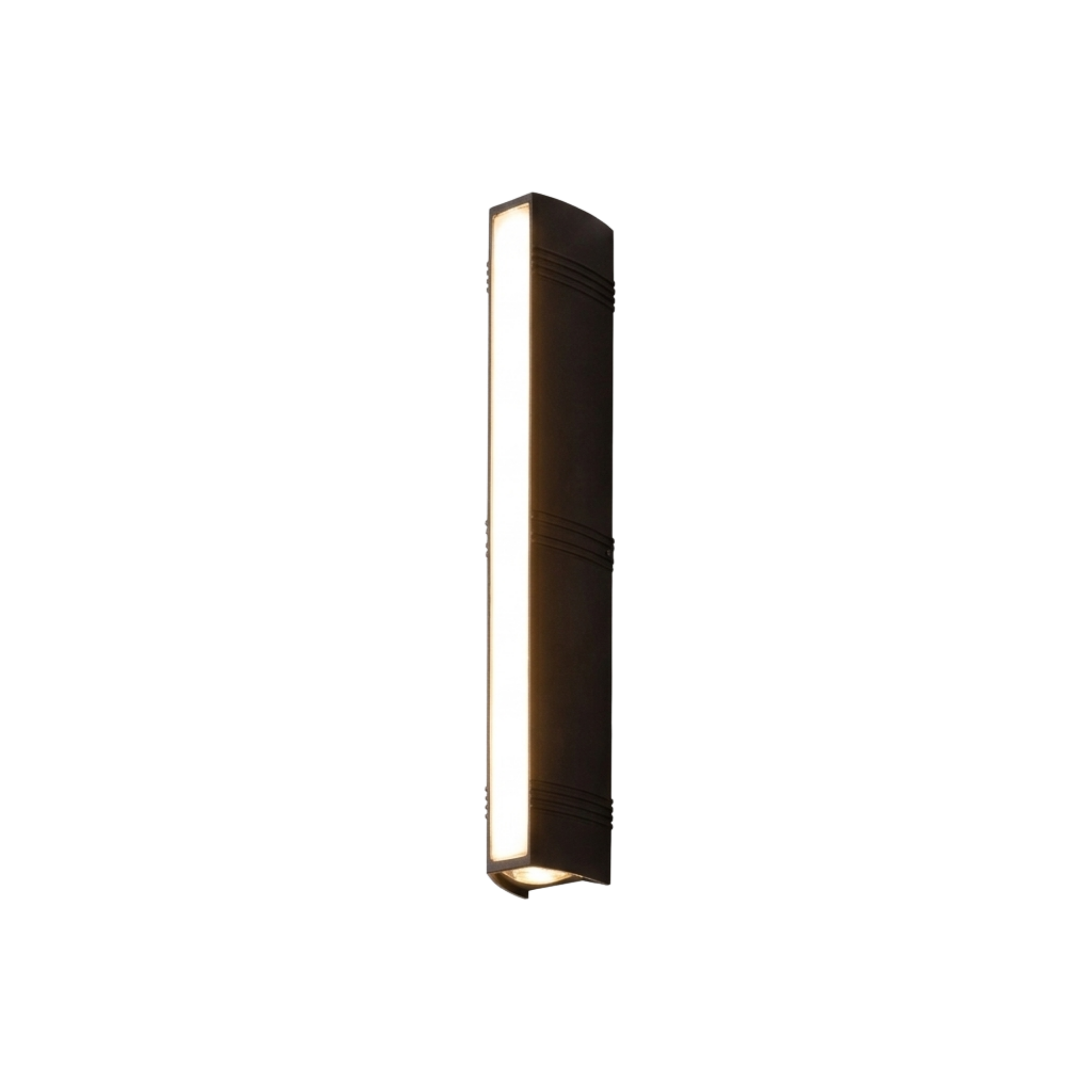 Lampada da parete per esterni LED nera rettangolare a doppia emissione, applique da esterno