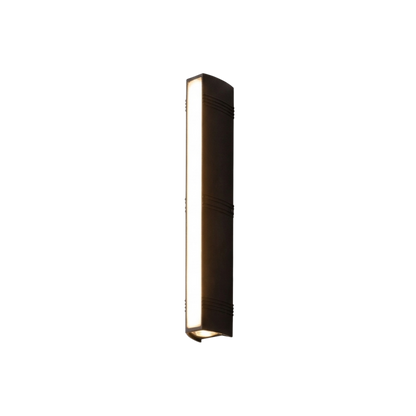 Lampada da parete per esterni LED nera rettangolare a doppia emissione, applique da esterno