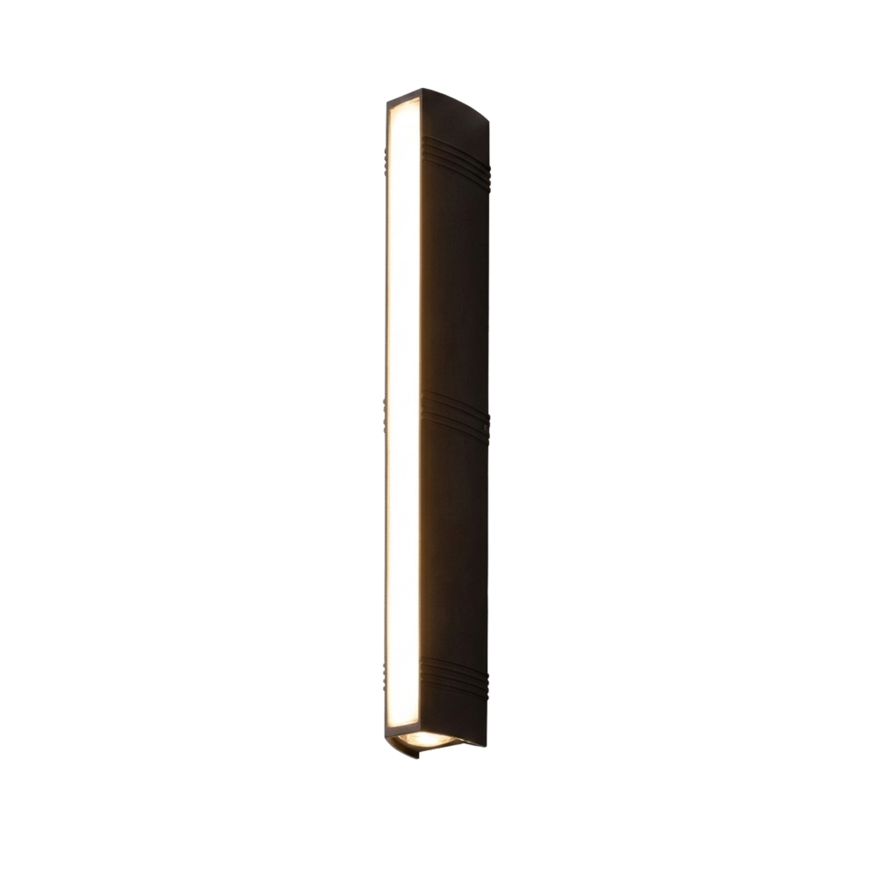 Lampada da parete per esterni LED nera rettangolare a doppia emissione, applique da esterno