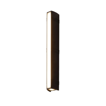 Lampada da parete per esterni LED nera rettangolare a doppia emissione, applique da esterno