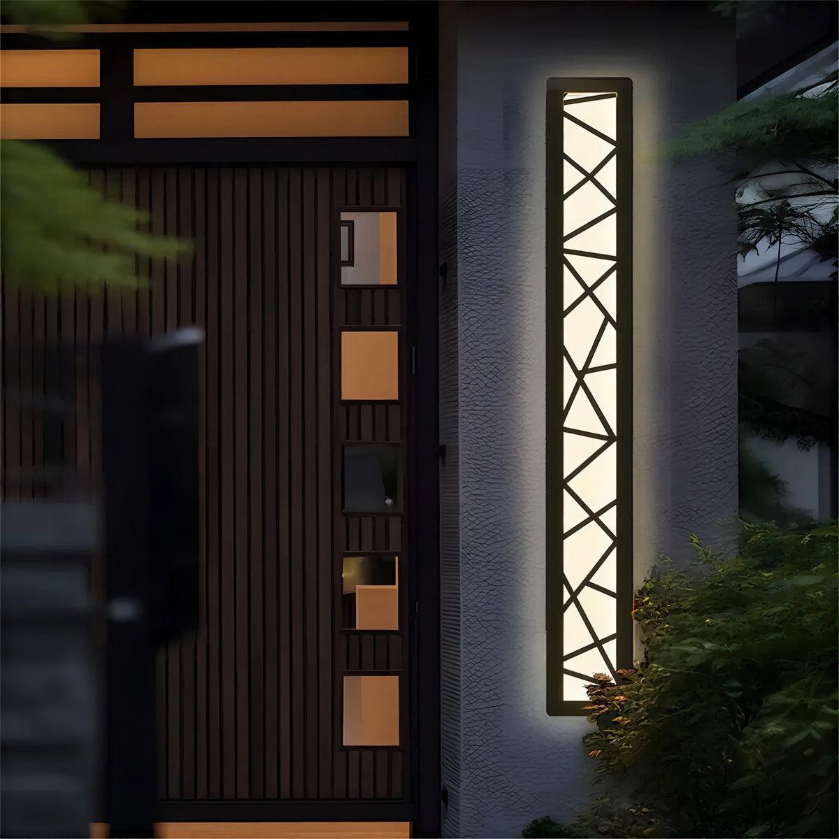 Lampada da parete per esterni moderna a barra LED per patio e giardino