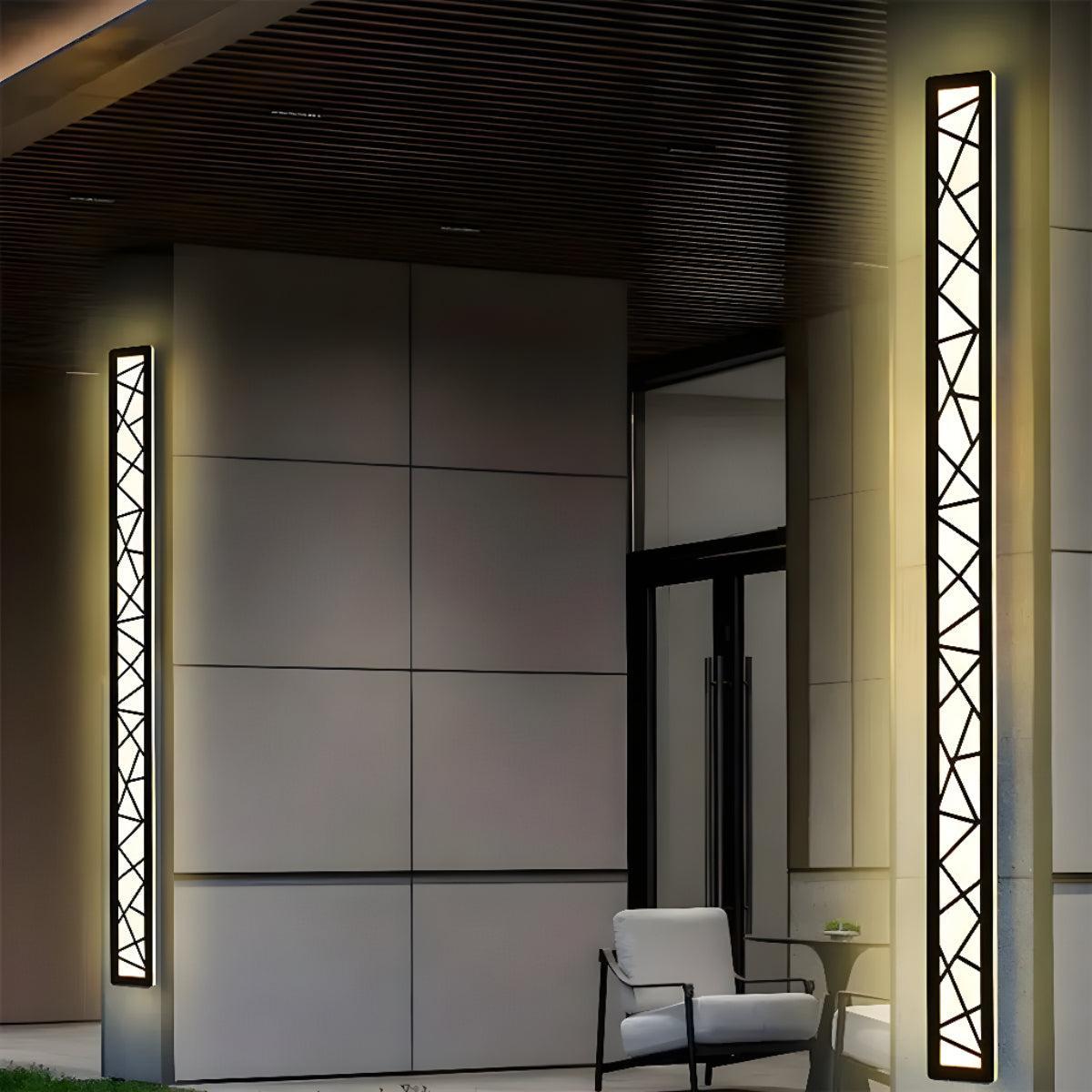 Lampada da parete per esterni moderna a barra LED per patio e giardino