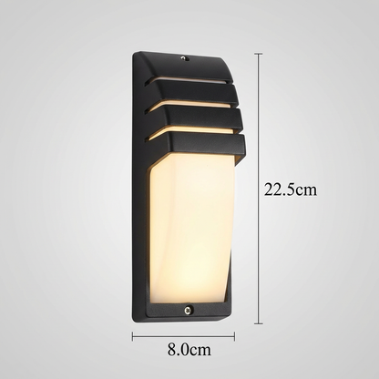 Lampada da parete per esterni nera opaca con sensore di movimento