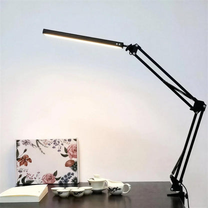 Lampada da scrivania LED dimmerabile con braccio snodabile e morsetto