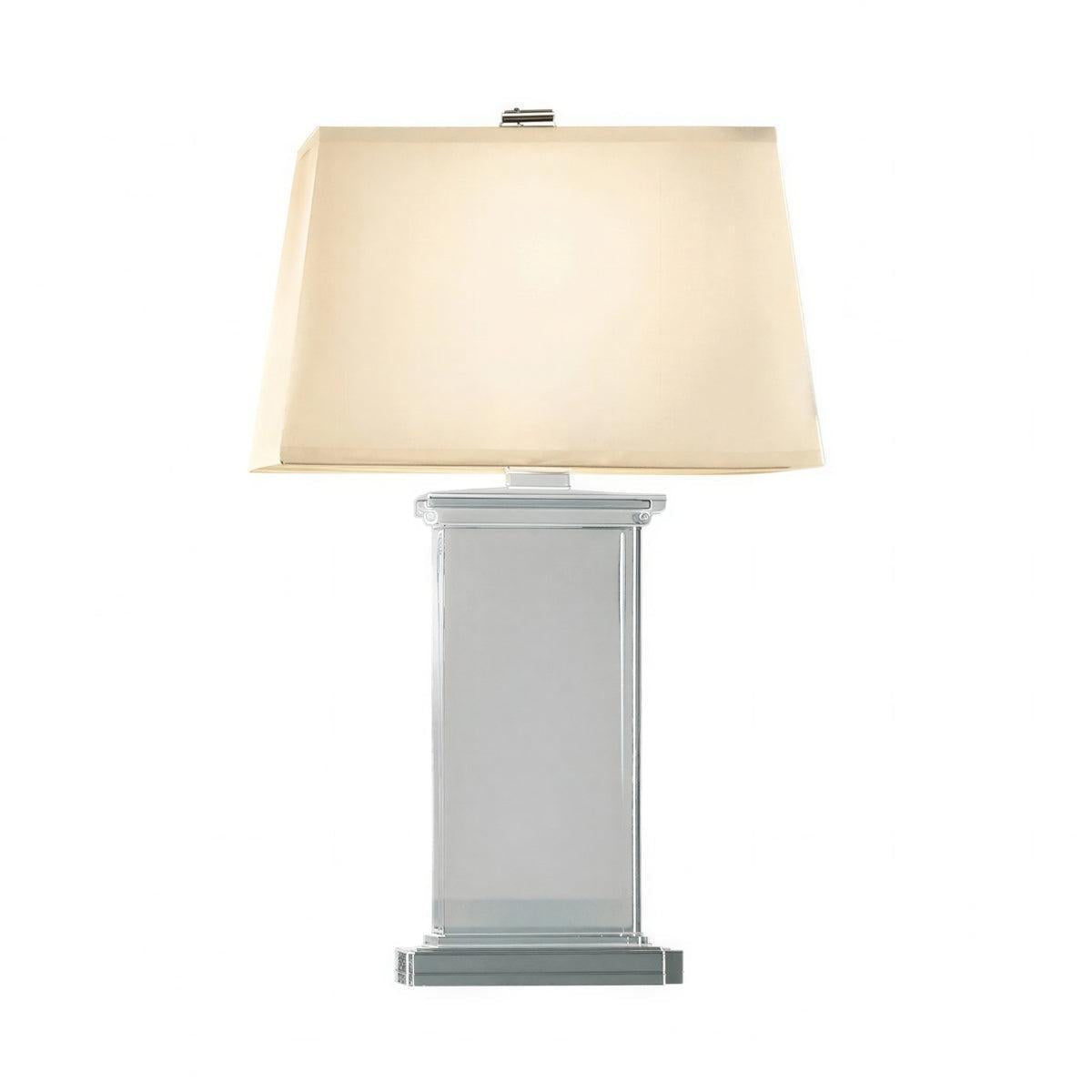 Lampada da tavolo contemporanea con paralume rettangolare