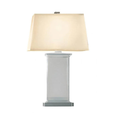 Lampada da tavolo contemporanea con paralume rettangolare