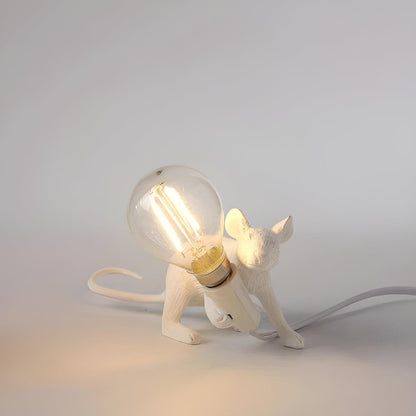 Lampada da tavolo decorativa a forma di topo