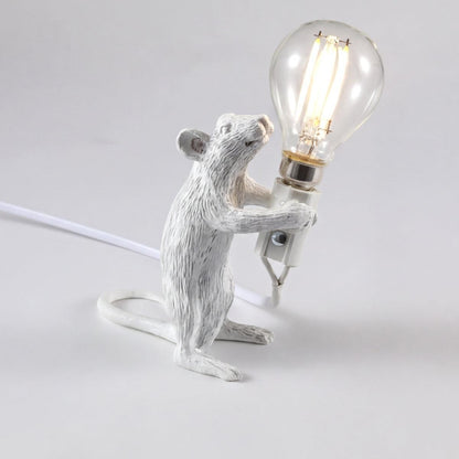 Lampada da tavolo decorativa a forma di topo