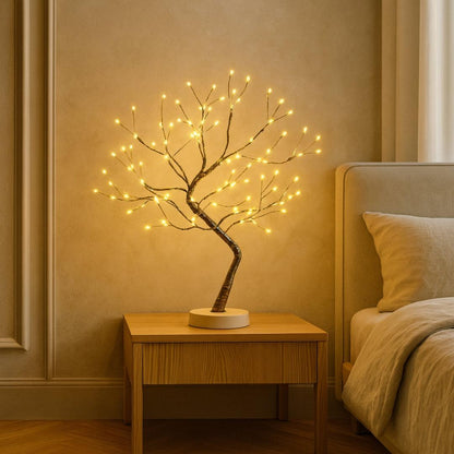 Lampada da tavolo LED a forma di albero con rami regolabili