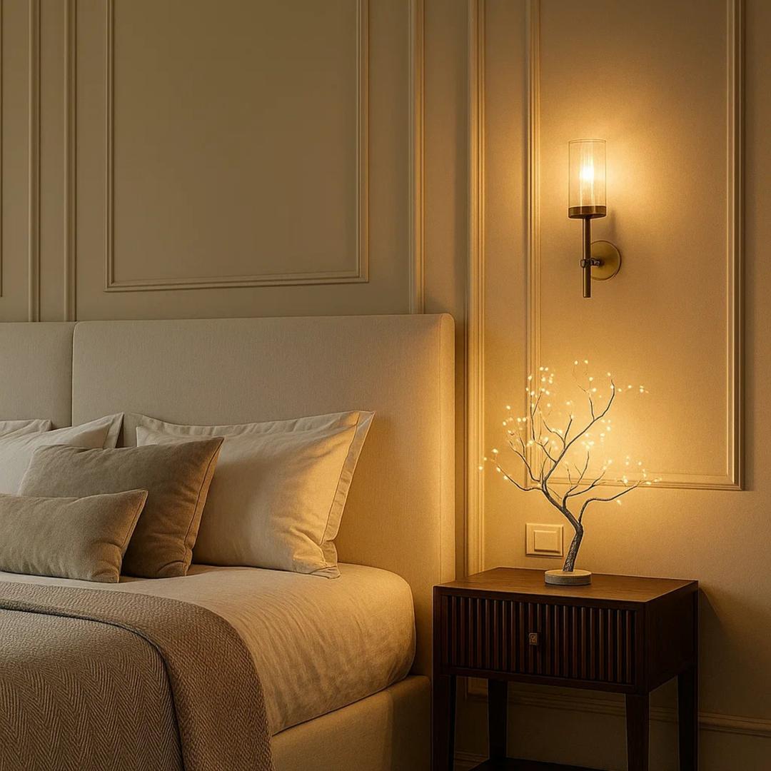 Lampada da tavolo LED a forma di albero con rami regolabili