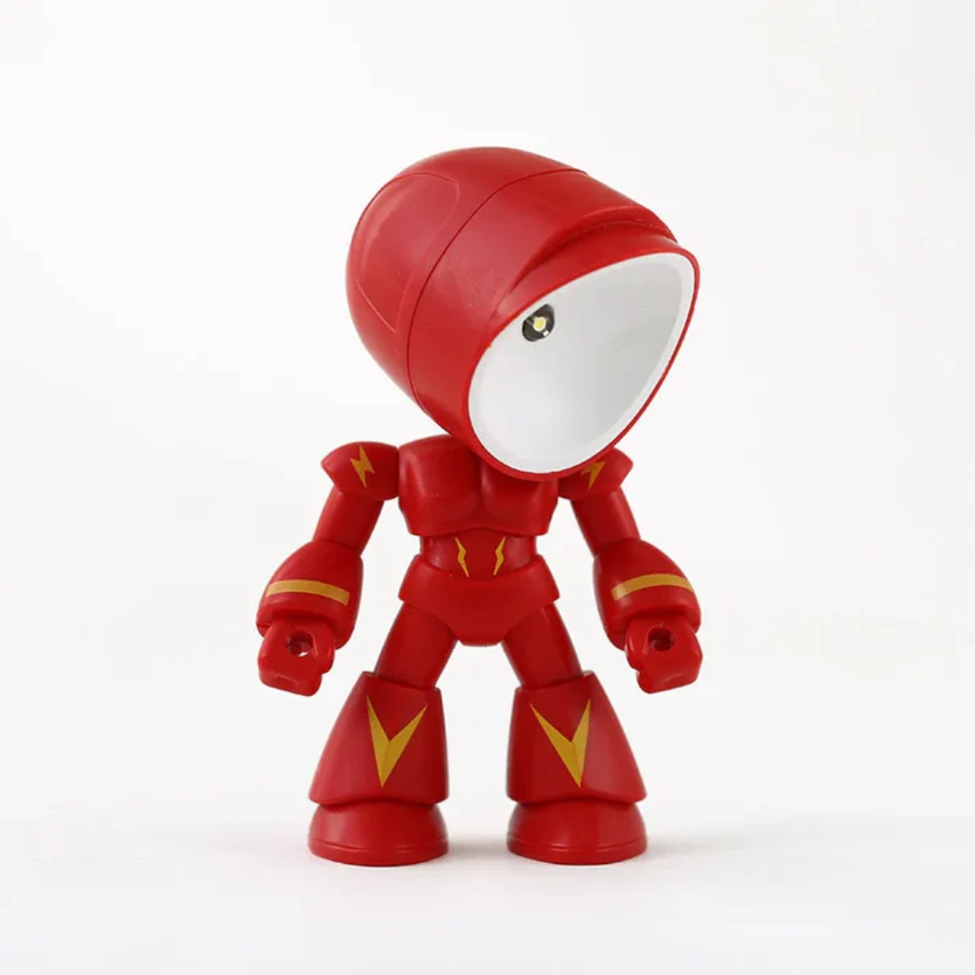 Lampada da tavolo LED a forma di robot, senza fili a batteria