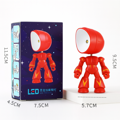 Lampada da tavolo LED a forma di robot, senza fili a batteria