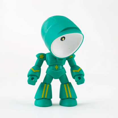 Lampada da tavolo LED a forma di robot, senza fili a batteria