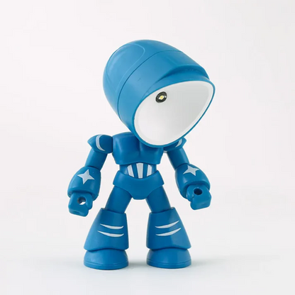 Lampada da tavolo LED a forma di robot, senza fili a batteria