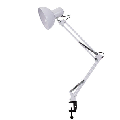 Lampada da tavolo LED moderna in metallo con braccio regolabile e morsetto