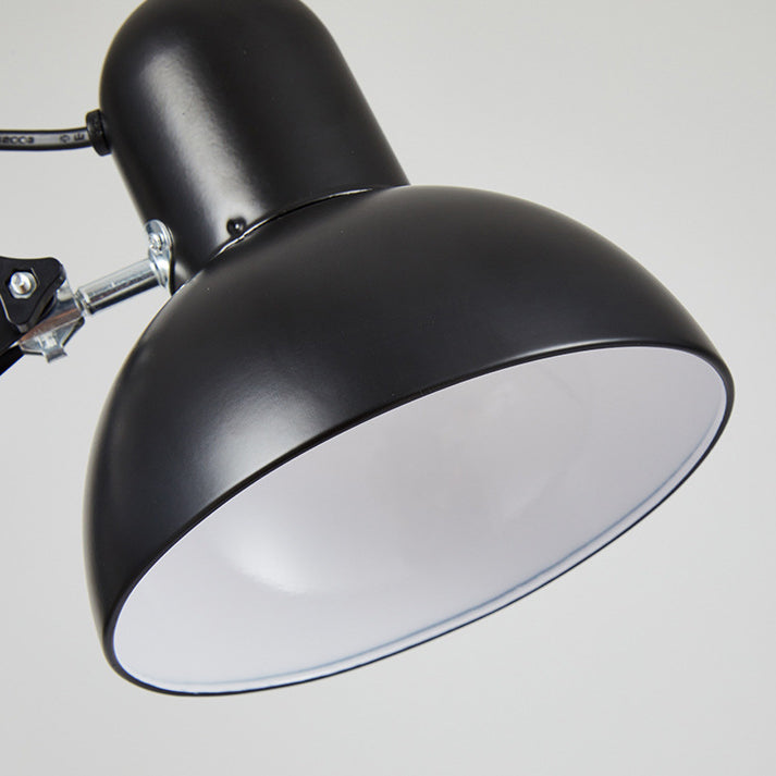 Lampada da tavolo LED moderna in metallo con braccio regolabile e morsetto
