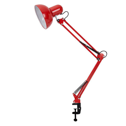 Lampada da tavolo LED moderna in metallo con braccio regolabile e morsetto
