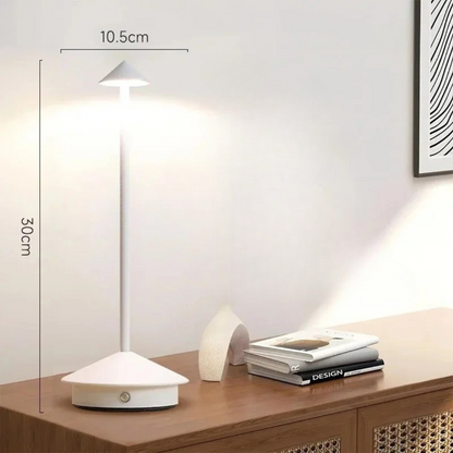 Lampada da tavolo LED ricaricabile senza fili in alluminio con controllo touch