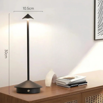 Lampada da tavolo LED ricaricabile senza fili in alluminio con controllo touch