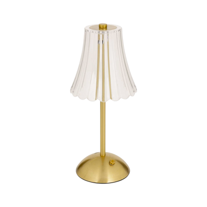 Lampada da tavolo LED senza fili effetto cristallo oro, ricaricabile USB con controllo touch