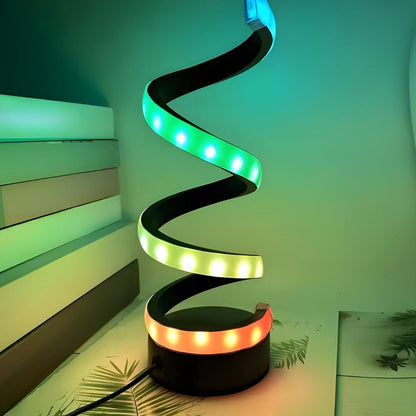 Lampada da tavolo moderna a spirale dimmerabile con alimentazione USB