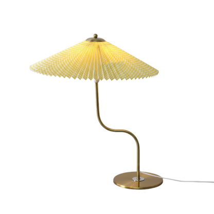 Lampada da tavolo retrò dimmerabile con paralume plissettato a ombrello e controllo touch