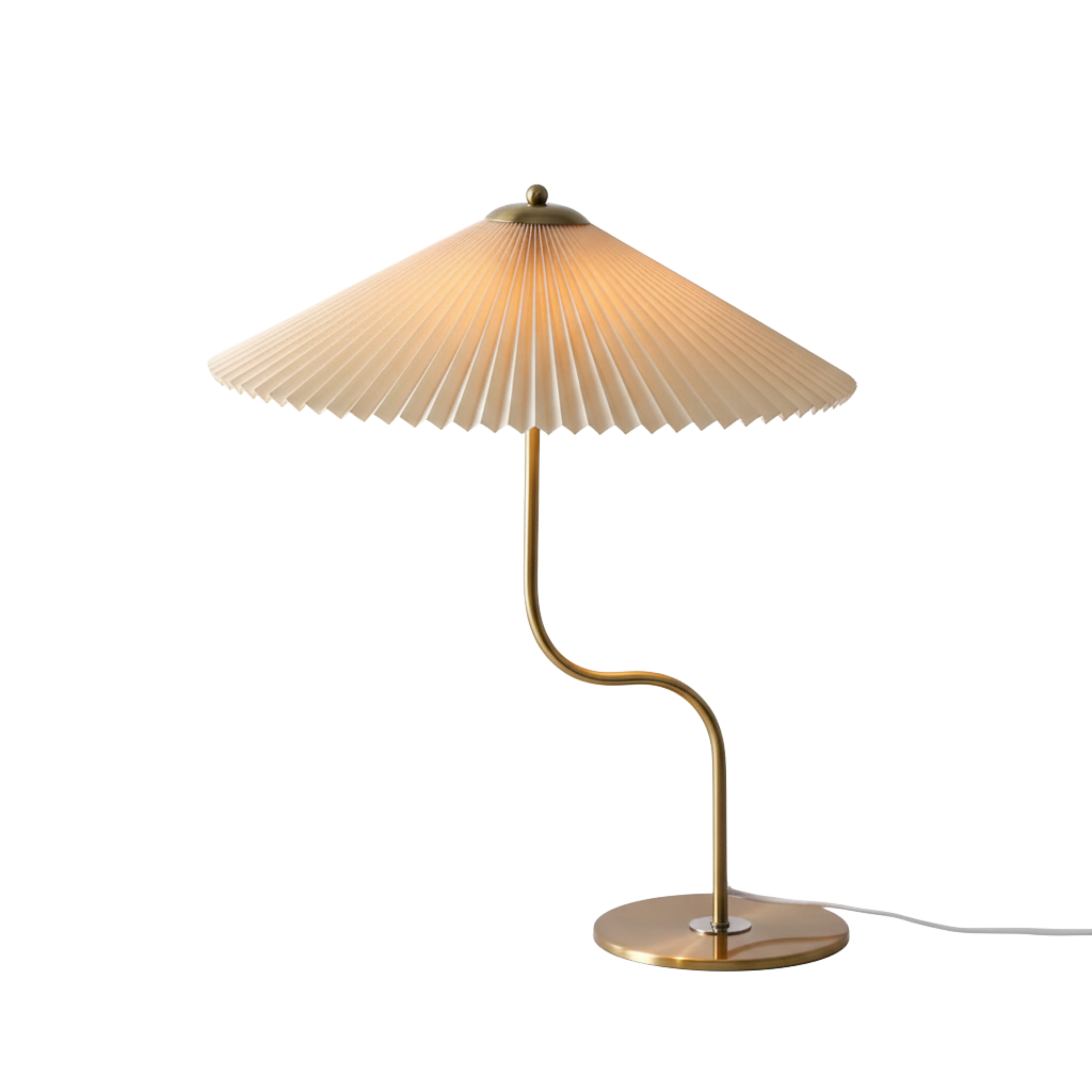 Lampada da tavolo retrò dimmerabile con paralume plissettato a ombrello e controllo touch