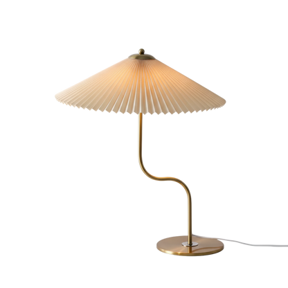 Lampada da tavolo retrò dimmerabile con paralume plissettato a ombrello e controllo touch