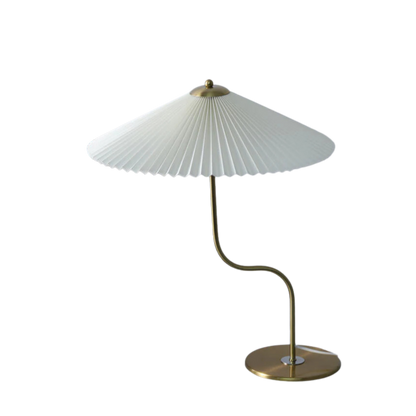 Lampada da tavolo retrò dimmerabile con paralume plissettato a ombrello e controllo touch