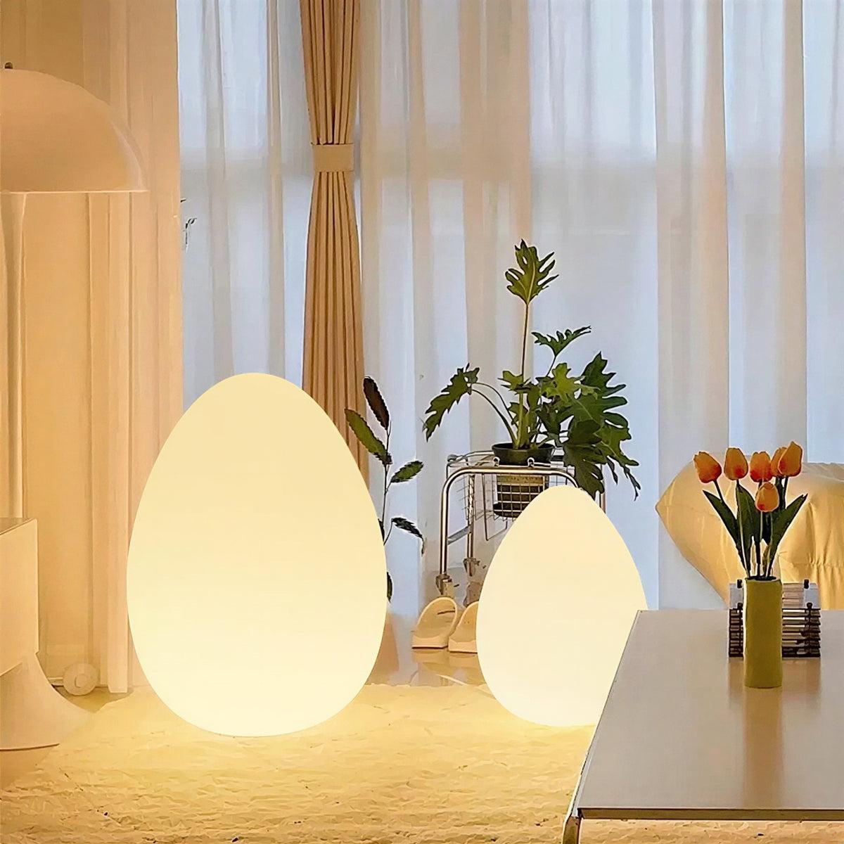Lampada da terra a forma di uovo moderna e dimmerabile
